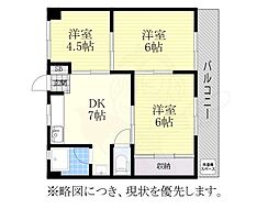寿美礼ビル 3DKの間取図画像