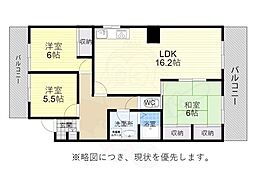 望が丘ビル 3LDKの間取図画像
