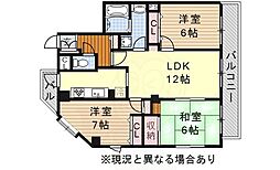 グランドハイリス本山 3LDKの間取図画像