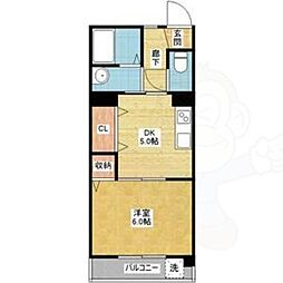 グランド・マンション向陽 1DKの間取図画像