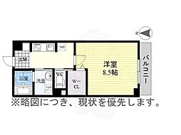 名古屋市営桜通線 瑞穂区役所駅 徒歩10分の賃貸アパート 3階1Kの間取り