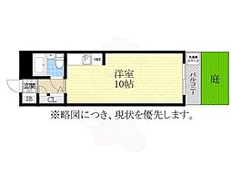 グランドヒル東山 ワンルームの間取図画像