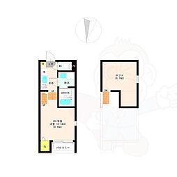 ポラリス星宮 1Kの間取図画像