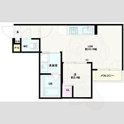 Jack shukuchiI 1LDKの間取図画像