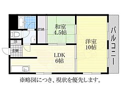 松仙堂ビル 1LDKの間取図画像