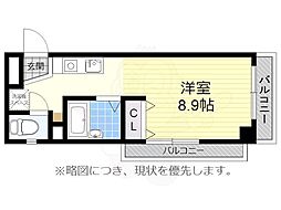 ドミールS・K ワンルームの間取図画像