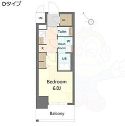 名古屋市天白区古川町マンション 1Kの間取図画像