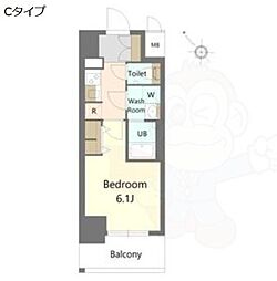 名古屋市天白区古川町マンション 1Kの間取図画像