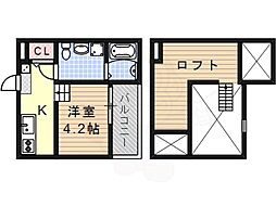 エミューロ 1Kの間取図画像
