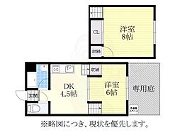覚王山コーポレーション 2DKの間取図画像
