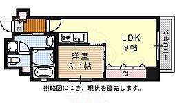 ラクラーレ上前津 1LDKの間取図画像