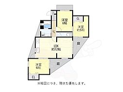 ライオンズマンション上社 3LDKの間取図画像
