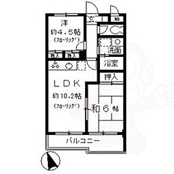 グランドール大幸2 2LDKの間取図画像