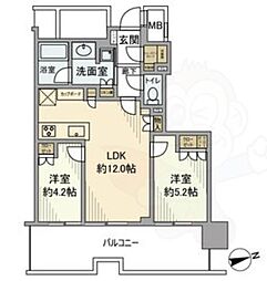 ザ・ファインタワー名古屋今池 2LDKの間取図画像