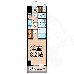 THE RESIDENCE SAKURAYAMA WEST 1Kの間取図画像