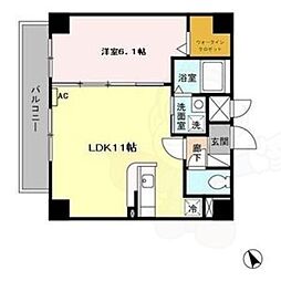 アースヒル東白壁 1LDKの間取図画像