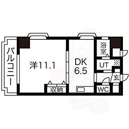 フローラル泉 1DKの間取図画像