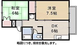 HAPPYVILLAGE 2DKの間取図画像