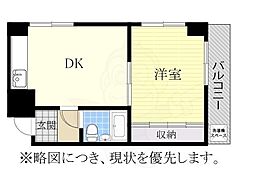 シャトーごきそ 1DKの間取図画像