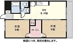 第3太田コーポ 2DKの間取図画像