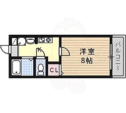 レトアシェトワ御器所 1Kの間取図画像
