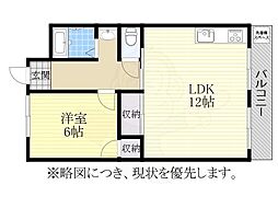 エターナル 2DKの間取図画像