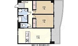 クレストリッジ 2LDKの間取図画像
