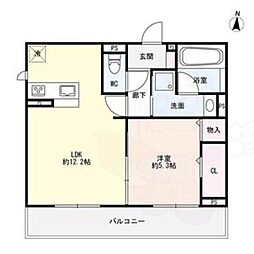 ルミナーレ桜山 1LDKの間取図画像