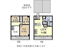 東山元町ハウス 3LDKの間取図画像