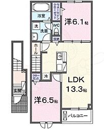トレグロリア 2LDKの間取図画像