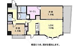 ベルメゾン花筐 2LDKの間取図画像