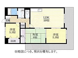 ロイヤルメゾン2 3LDKの間取図画像