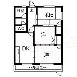 メゾンかわはら 2階/-