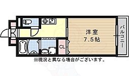 マルキース川名 1Kの間取図画像