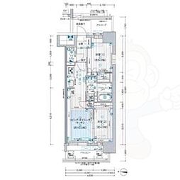 名古屋市昭和区桜山町2丁目マンション 2LDKの間取図画像
