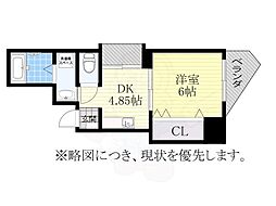 メゾンクレール池田 1DKの間取図画像