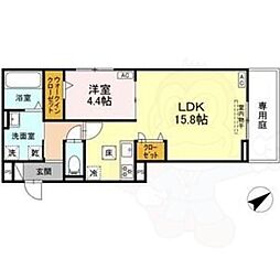 ルヴィータ川名 1LDKの間取図画像