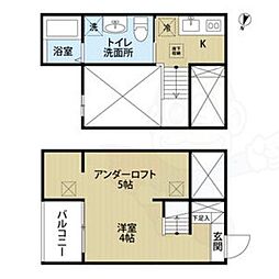 シェルト氷室 ワンルームの間取図画像