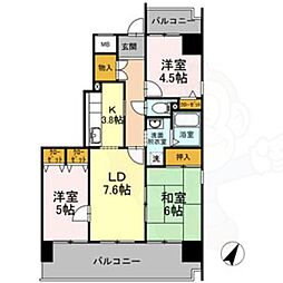 アーバンドエル原 3LDKの間取図画像