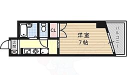 サニーサイド2 1Kの間取図画像