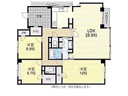 ヴィー・クオレ弥富ヶ丘 3LDKの間取図画像