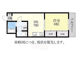 宮崎ビル 1DKの間取図画像
