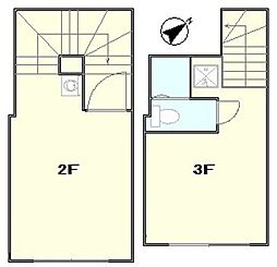 クーラクー原宿 2階2Kの間取り