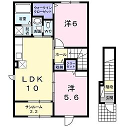 ブリーズ 2LDKの間取図画像