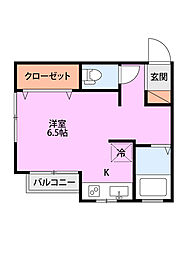 ピコットさつき野 1Kの間取図画像