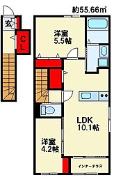 SPAZIO FUKUOKA 2LDKの間取図画像