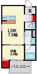 間取図画像 1LDK