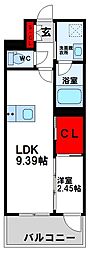 プレジデンス ざ 三萩野 1LDKの間取図画像