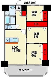 間取図画像 3LDK
