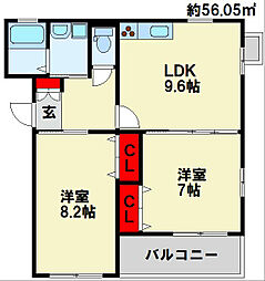 間取図画像 2LDK